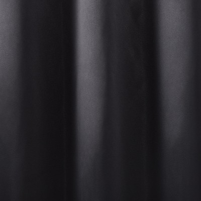 Seville Black Polyester Blackout Grommet Curtain Panel Pair