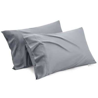 Dr Pillow Pillow Cases Queen Size Set of 2, Rayon from Bamboo Cooling Pillowcase,Silver Grey