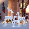 LuxenHome 3-Piece Multi-Color Snowflake Deer Family Outdoor Holiday Decoration with 460 Lights - 2 of 4