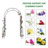Metal Garden Arch W55'' x H94.5'' Garden Arbor Trellis Climbing Plants Support Rose Arch Outdoor Arch Black - 2 of 4