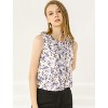 Allegra K Women's Ruffle Sleeveless Chiffon Floral Top - 2 of 4