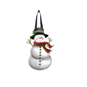 Briarwood Lane Winter Door Hanger 21x11 Smiling Snowman For Winter Door Hanger - 1 of 2