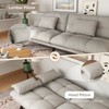 UNISOAR Sofa Bed Convertible 70 inch Solid Wood Couch for Living Room, Water-Resistant Fabric, 2 Cushions,Dark Grey/Brown/Light Grey/Black/Blue - 3 of 4