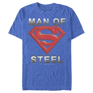 Men's Superman Man of Steel Beveled Logo T-Shirt - 1 of 4