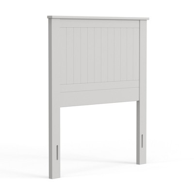 Gloss White Twin Wood Panel Headboard