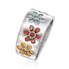 Ross-Simons 1.20 ct. t.w. Multi-Gem Flower Ring in Sterling Silver - 3 of 4