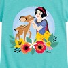 Girls' - Disney - Floral Snow White Deer Fitted Short Sleeve Graphic T-Shirt - 2 of 4