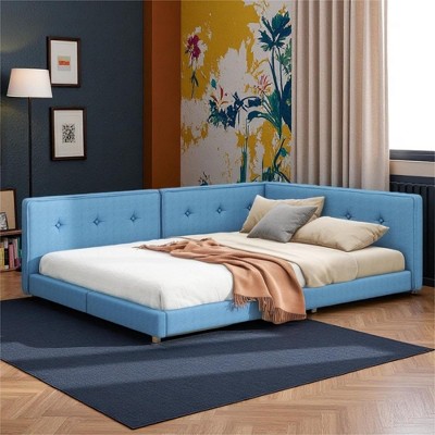 Merax Stylish Upholstered Platform Daybed with Tufted Detail & Built-In USB Ports