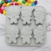 Unique Bargains Candy Mould 6-Cavity Gingerbread Man Varieties Candy Mould Hand Wash 5.87"x5.87"x0.94" 1 Pc - 2 of 4