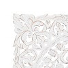 Wood Floral Handmade Intricately Carved Wall Decor with Mandala Design Gray  - Olivia & May - image 4 of 4