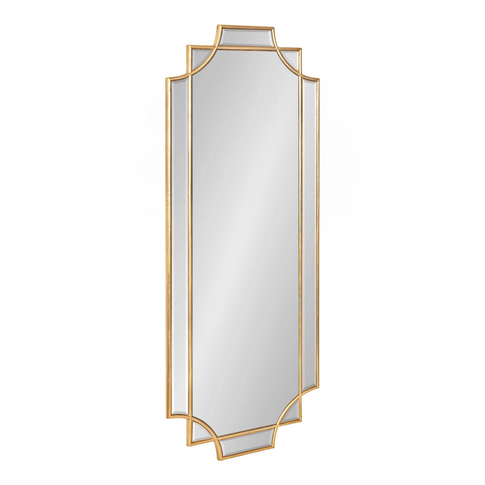 Photos - Wall Mirror 16" x 42" Minuette Full Length  Gold - Kate & Laurel All Things Decor: Modern Style, MDF Frame, No Assembly Requi