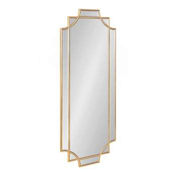 16" x 42" Minuette Full Length Wall Mirror Gold - Kate & Laurel All Things Decor