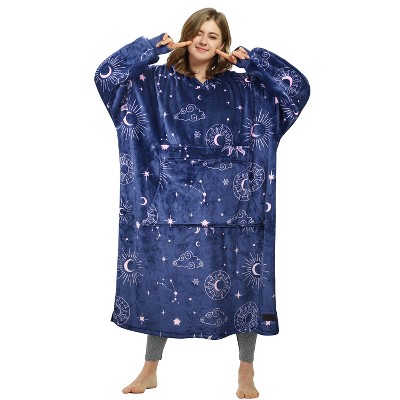 Catalonia Womens' Full Body Oversized Blanket Hoodie Sweatshirt, Extra Long Wearable Fleece Pullover, Gift for Women Wife Girlfriend