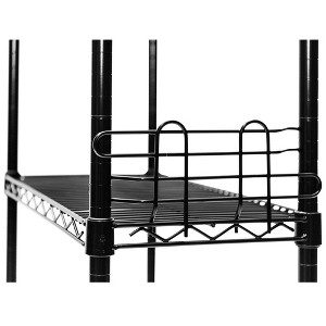 Shelving.com 12"w x 4"h Black Ledge for Wire Shelving, 4 Count - 1 of 2