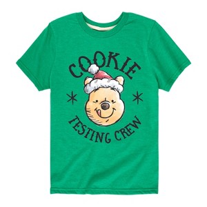 Boys' - Winnie the Pooh - Christmas Cookie Testing Crew Short Sleeve Graphic T-Shirt - 1 of 4