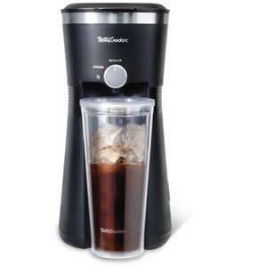 Betty Crocker Coffee Maker for Iced & Hot Brew, Compact Iced Coffee Machine with Chrome Accents, Reusable Filter, BPA-Free, Black - 1 of 4