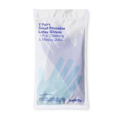Reusable Double Pack Latex Gloves - S - Smartly™