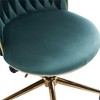 Office Desk Chair,Upholstered Home Office Desk Chairs With Swivel Wheels,Velvet Office Chair With Gold Legs Discount Office Chairs-The Pop Home - 4 of 4