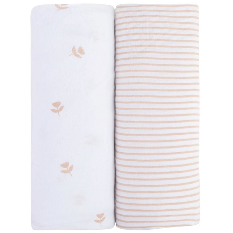 Ely's & Co. Baby Changing Pad Cover - Cradle Sheet 100% Combed Jersey Cotton Pink for Baby Girl, 4 of 12