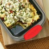 NutriChef 10 Piece Kitchen Oven Baking Pans - Black with Red Silicone - 4 of 4