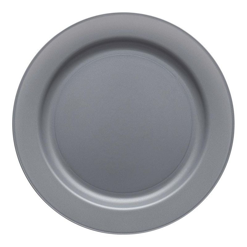 Smarty Had A Party 7.5" Matte Steel Gray Round Disposable Plastic Appetizer/Salad Plates (120 Plates), 1 of 8