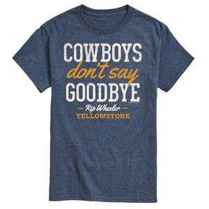 Men's - Yellowstone - Cowboys Don't Say Goodbye Short Sleeve Graphic T-Shirt - 1 of 4