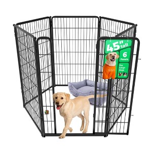 FXW Homeplus Indoor Dog Playpen - Stress-Free and Safe Play,Panels for Puppy and Small Dogs, Black│Patented - 1 of 4