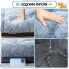 Modern Dog Bed, Soft Faux Fur Fabic Dog Crate Mat with High Density Foam for Large and Medium Dog, Dog Mattress with Anti-Slip Bottom, Gray - 4 of 4
