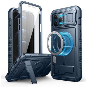 Dexnor for iPhone 12 Pro Max Case with Camera Cover [Compatible with MagSafe] [Built-in Screen Protector] Heavy-Duty Shockproof - 1 of 1