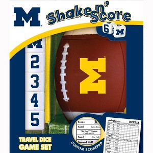 MasterPieces Officially Licensed NCAA Michigan Wolverines Shake N' Score Dice Game for Age 6 and Up - 1 of 4
