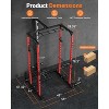 Acekool Power Cage 2000LBS Squat Rack with LAT Pulldown, Multi Functional Strength Training Machine, for Home Gym Garage - 2 of 4