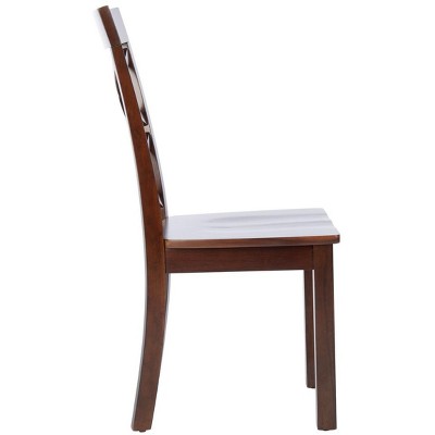 Ainslee Traditional Brown Upholstered Dining Chair Set