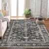 Coolmee Area Rug, Soft, Durable, Printed, Vintage Inspired, Low Pile, Non-Shedding, Easy Clean, Living Room RugBlack - 4 of 4