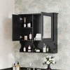 Sapphtopaz Modern Wall Mounted Bathroom Cabinet with Doors & Mirror Medicine Cabinet with Adjustable Shelf Over The Toilet Storage Cabinet - 2 of 4