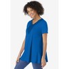 Woman Within Plus Size Rounded V-Neck Crochet Tunic - 4 of 4
