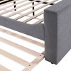 NicBex Full Size Daybed with Trundle Upholstered Fabric 87.2" Day Bed with Storage Armrests for Living Rooms - 4 of 4