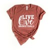 Simply Sage Market Women's Live Love Basketball Short Sleeve Graphic Tee - 3 of 4