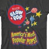 Blow Pop America's Most Popular Pops! Slogan with Lollipops and Stars Youth Charcoal Heather Tee - 2 of 3