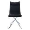 Monarch Specialties Dining Chair Set Of 2 Side Upholstered Kitchen Dining Room Pu Leather Look Metal Black Chrome Contemporary Modern - 3 of 4