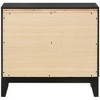 Royal Hampton Nightstand with 2 Drawers and Shimmery Details, Black - 4 of 4