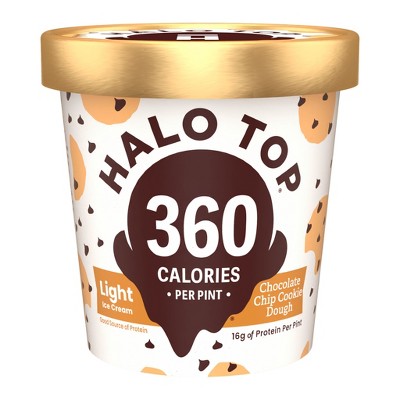 Halo Top Chocolate Chip Cookie Dough Ice Cream - 16oz