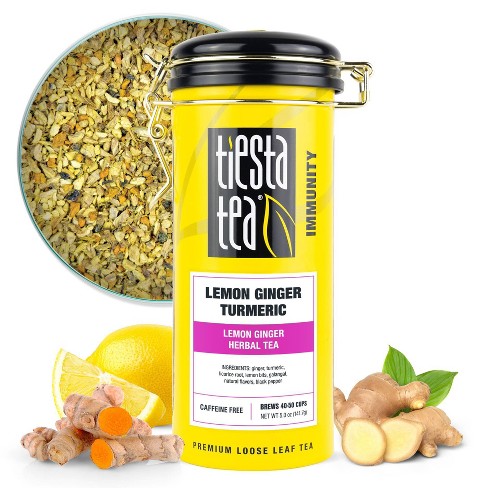 Tiesta Tea Lemon Ginger Turmeric, Herbal Loose Leaf Tea Tin - 5oz : Target