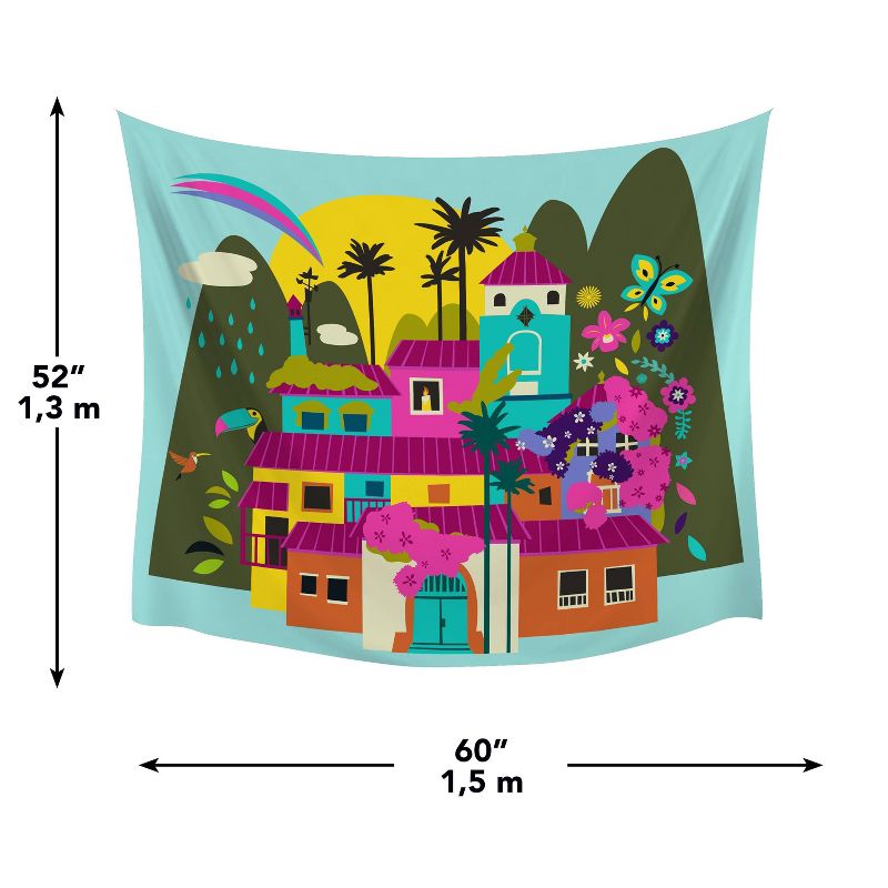 Encanto Casa Madrigal Kids&#39; Tapestry Black/Pink/Blue - RoomMates, 3 of 6