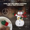 SEVOBAL 4ft Pop-Up Snowman, Large Christmas Holiday Decoration for Outdoor Lawn Yard Xmas Decor, White, 38.58"*24.8"*48" - 3 of 4