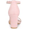 Allegra K Women's Adjustable Buckle Ankle Strap High Chunky Heels Sandals - 3 of 4