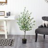 HomeStock  4 ft. Artificial Eucalyptus Tree in Pot for Indoor/Outdoor - 3 of 4