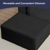 Mjkone 136" U-Shaped Modular Corduroy Sectional Sofa,Modern 7-Seater Deep Seats Sofa with Movable Ottoman - 4 of 4