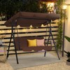 Anybear 3-person brown swing chair outdoor - 2 of 4