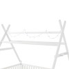 TopComfy Beds Full Size House Bed Fence Roof Bed Frame for Kids Low Floor Structure House Design Safety Fence for Kids Room, White, 80.91"*15.55"*6.5" - 3 of 4