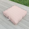 Emanuela Carratoni Old Pink Stripes Outdoor Floor Cushion - Deny Designs - 2 of 2